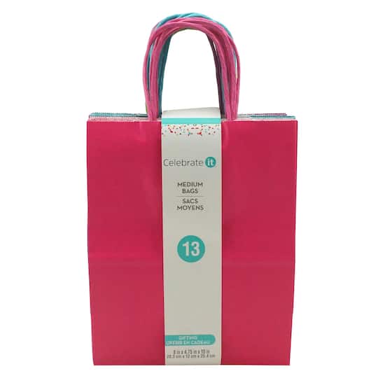 12 Packs: 13 ct. (156 total) Medium Bright Gifting Bags by Celebrate It™